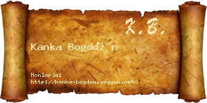 Kanka Bogdán névjegykártya